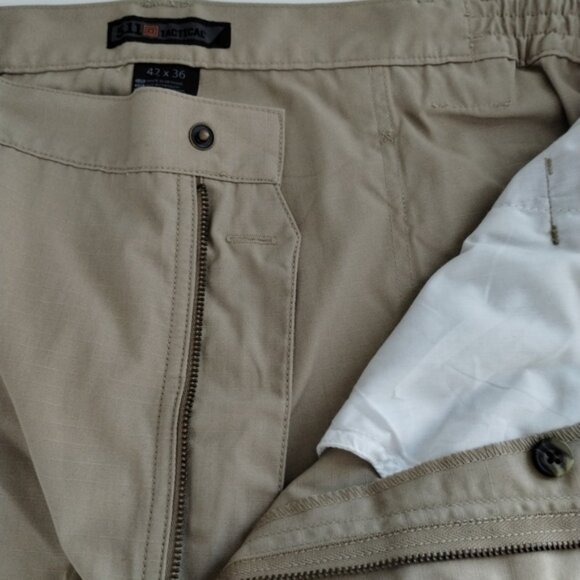 5.11 Tactical Pants Mens 42 Beige Taclite TDU Ripstop NEW - Picture 2 of 10